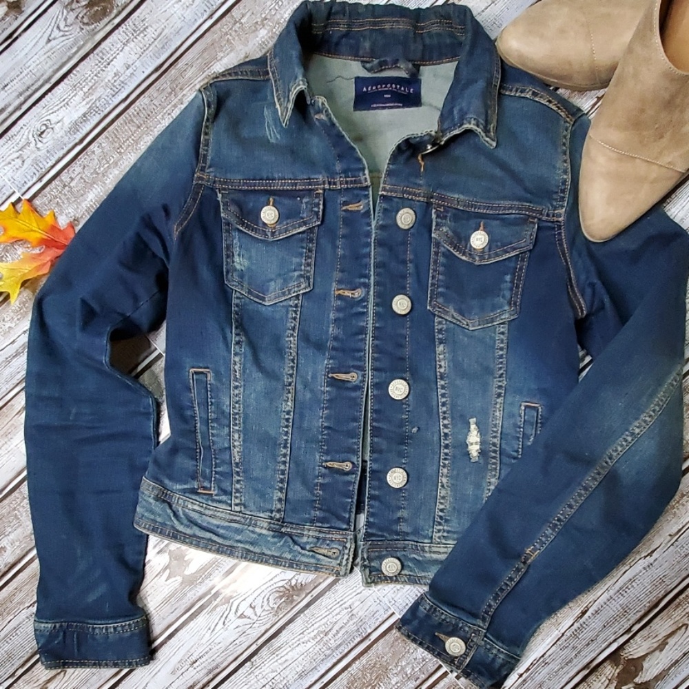 Cropped Denim Jacket Sz. M - AEROPOSTLE